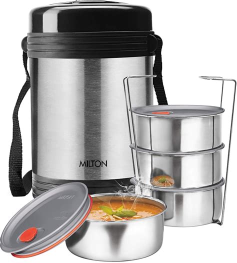 Milton Lunch Box Tiffin insulated stainless steel, Silver